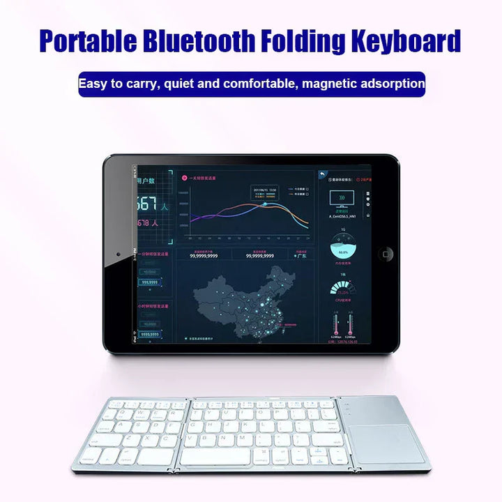 Wireless foldable Bluetooth keyboard with touchpad – Compact, versatile, and ultra-portable | Kalsten