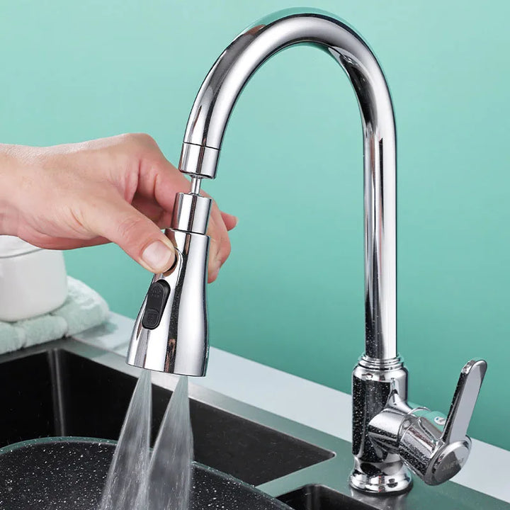 HydroFlex360 – Multifunctional 360°/720° Rotatable Kitchen Faucet Attachment with 3 Spray Types | Kalsten