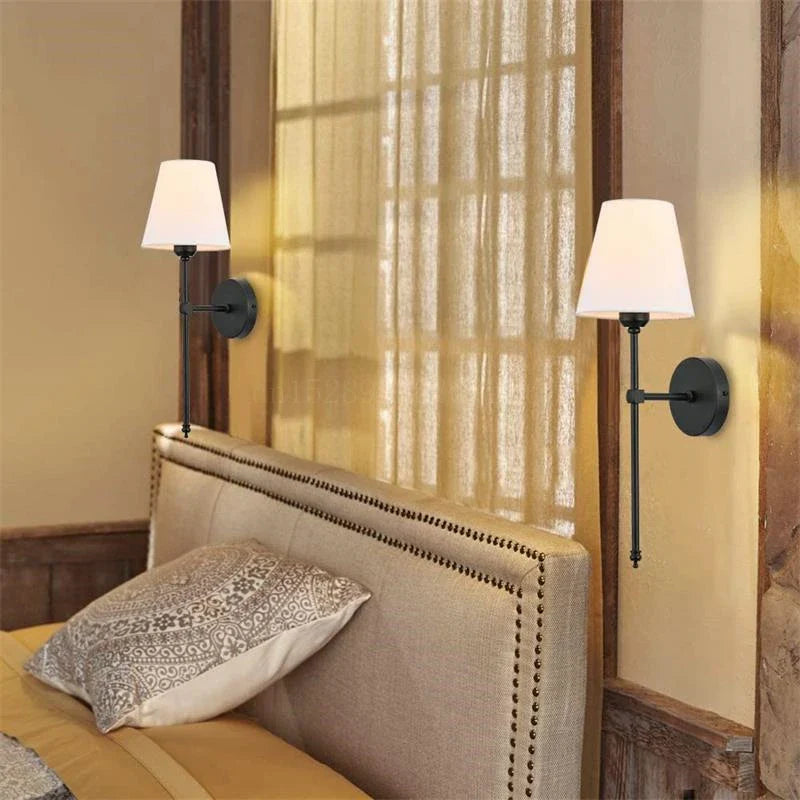 Modern American LED Wall Lamp with Cloth Lampshade | Kalsten