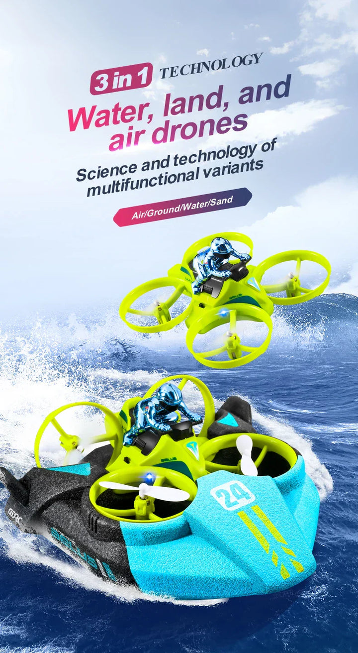 Kalsten | RC 3 in 1 Sea Land And Air Flying Boat Car Toy