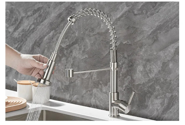 Faucet with Double Outlet – High-Quality Faucet for Flexible Washing, Easy Installation, Ideal for Modern Kitchens, Swiveling and Durable | Kalsten
