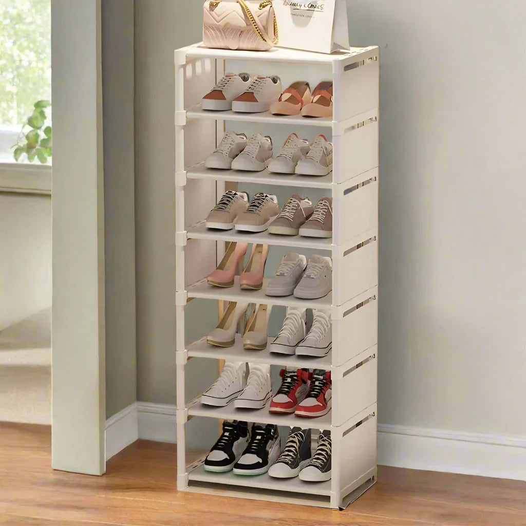Kalsten | Space-Saving Metal Frame Shoe Rack with 6/8 Layers – Liora
