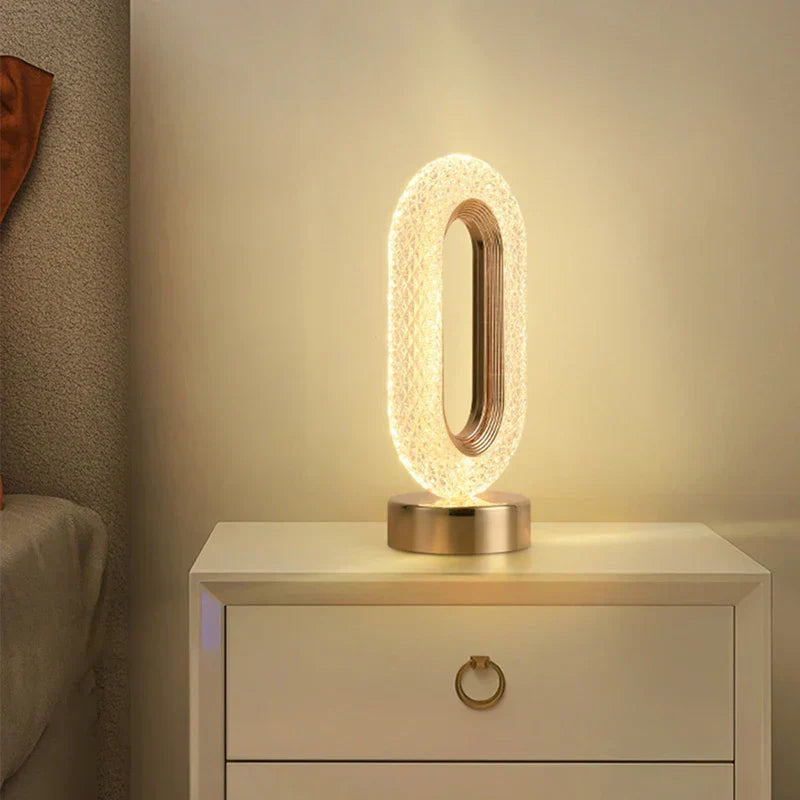 Crystal LED Table Lamp: Dimmable, USB Charging, Touch & Remote Control | Noxord