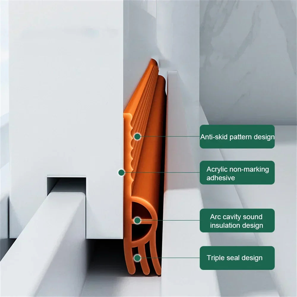 Kalsten | ThermoBlock Door Seal | PVC Draft Stopper | Noise Protection | 2m Cuttable