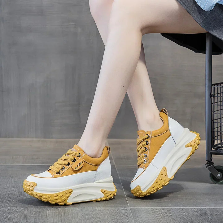 Kalsten | 7 cm Platform Wedge Sneakers made of Leather