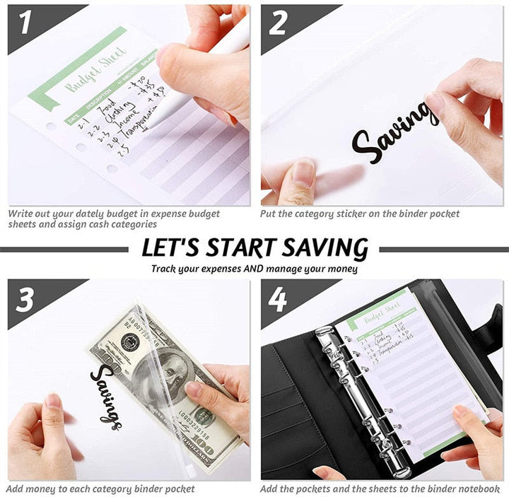 Kalsten | Financial Planner Leather Multi Pocket Bill Organizer Notebook