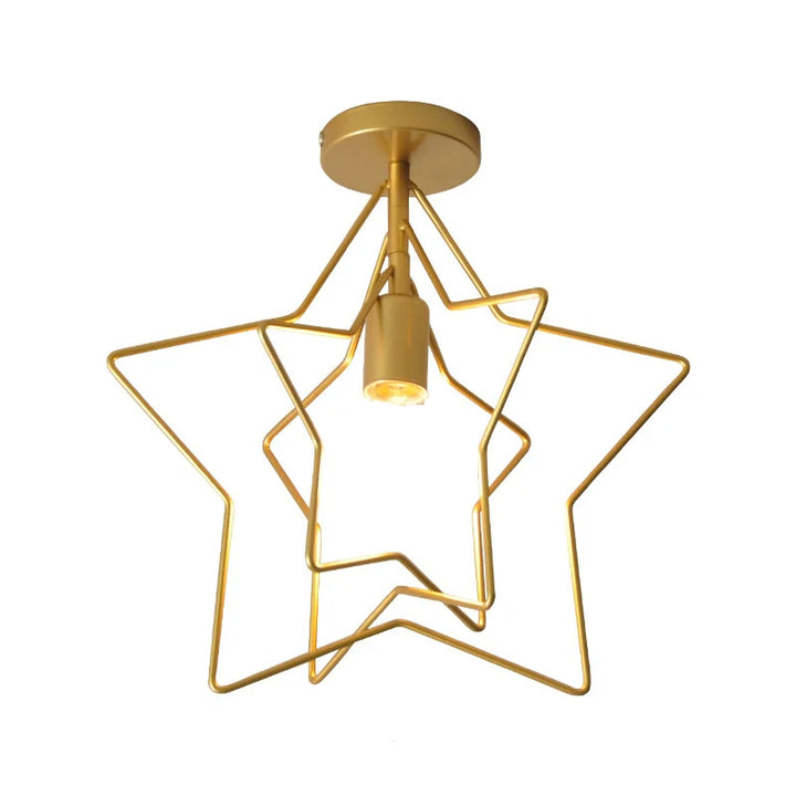 Modern Metal Gold Ceiling Light – Industrial Iron Pendant Lamp for Living Room, Bedroom, Aisle, Loft, E27 Home Lighting Fixture | Kalsten