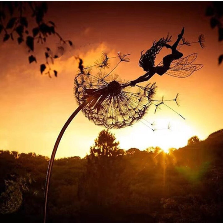 Fairy on a milk thread art sculpture Kalsten