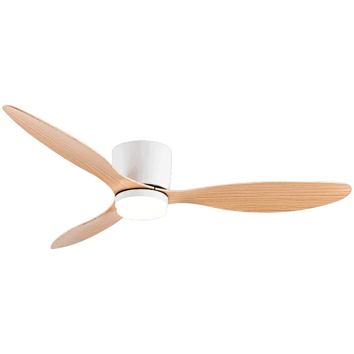 42-52 Inch Ceiling Fans with DC Motor — Remote Control Low Floor Cooling Fans, No Light, White Wood & Black Options | Kalsten