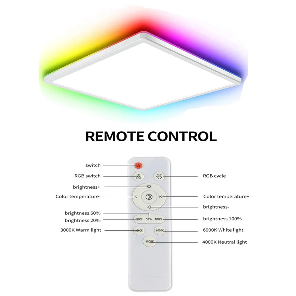 Energy-Saving LED Ceiling Lamp Flush Mount with Dimmable Brightness for Living Room | Kalsten
