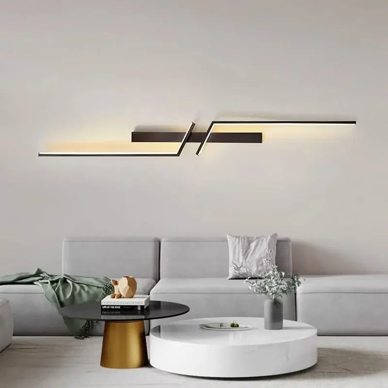 Nordic Black and Gold LED Wall Sconce – Modern Wall Light Fixture for Bedroom, TV Background, Stairs, and Indoor Spaces | Kalsten