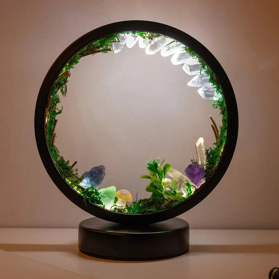 elegant - Round Frame - Green Crystals - Chic Decoration | Kalsten