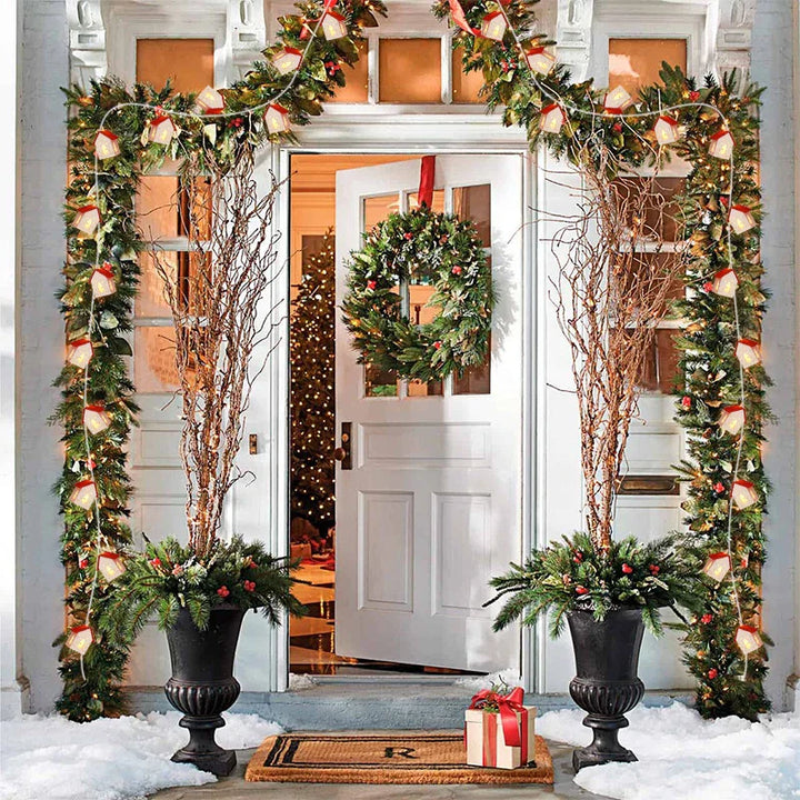Bright Wooden Christmas Tree Decoration – LED String Lights for Festive Illumination | Kalsten