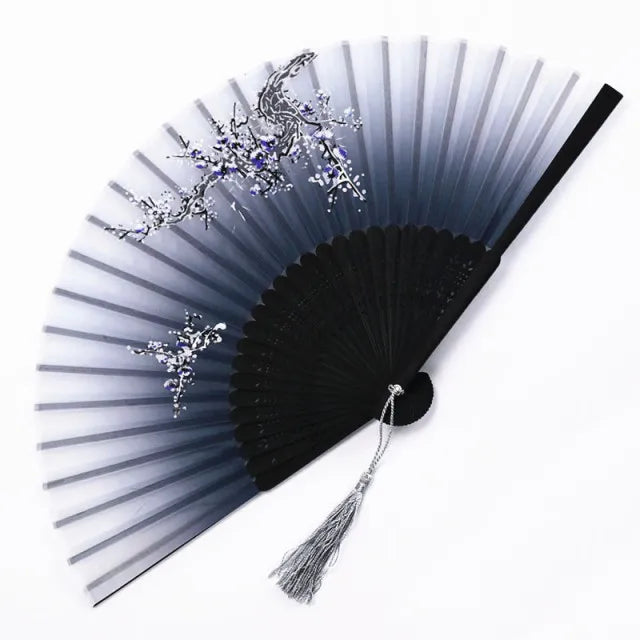 Traditional Japanese Style Floral Hand Fan | Kalsten