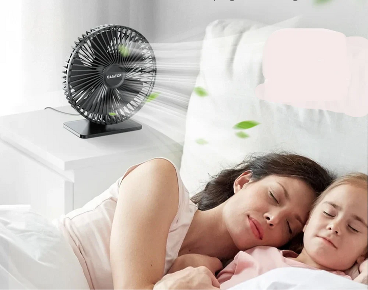 Mira Oscillating USB Fan – Quiet, Compact & 4 Speeds for Desks and Nightstands | Kalsten