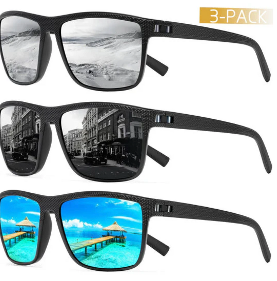 Polarized sunglasses 3-piece set UV400 | Kalsten