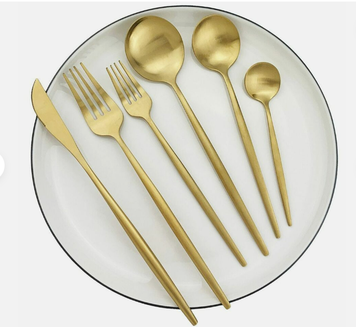 Modern Luxe Cutlery Set of Stainless Steel in Stylish Colors Noxord