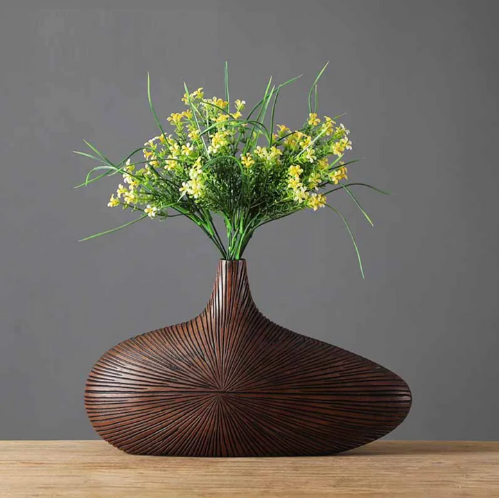 Noxord | ClayAura Sahara Sculptured Vase | Handmade | Modern Decor for Home | Elegant Design