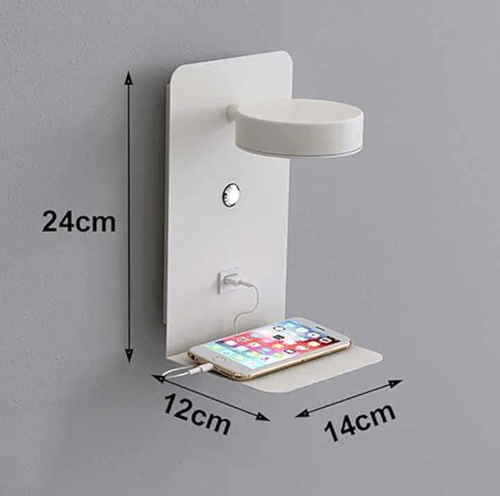 LED Wall Lamp with USB Charger