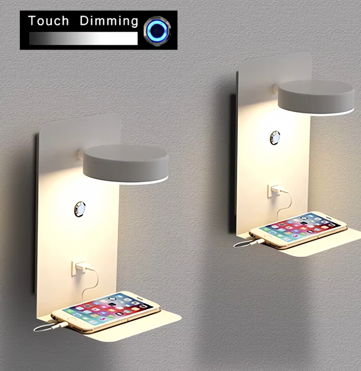 LED Wall Lamp with USB Charger