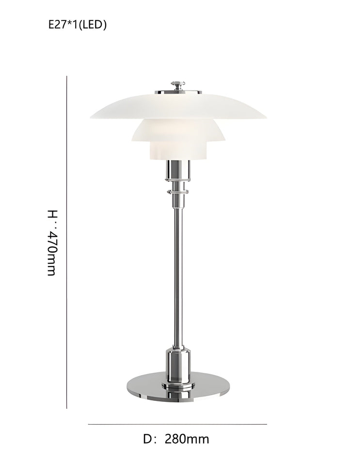 NordiGlow LED Table Lamp – Elegant glass design in Nordic style, dimmable lighting for office, living room or bedroom | Kalsten