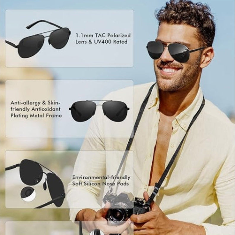 Pilot glasses with polarized lenses | Kalsten