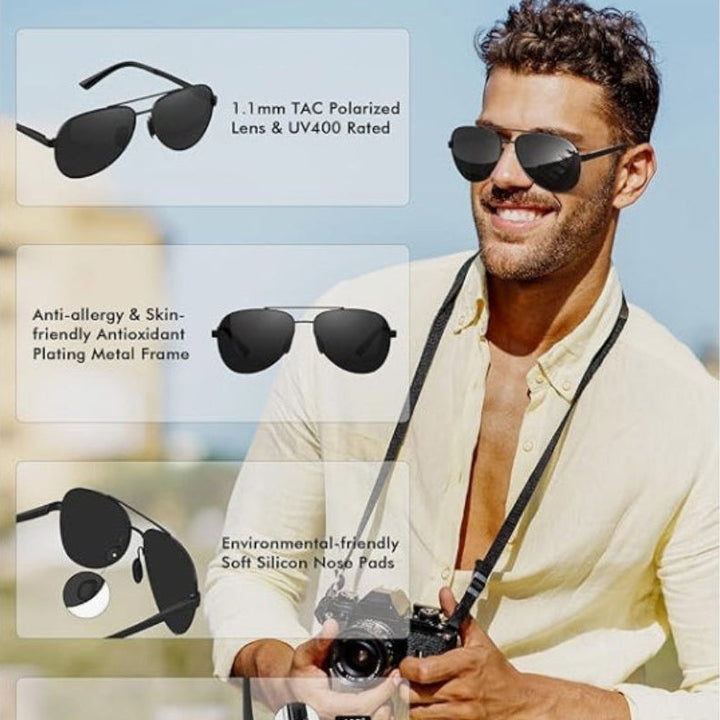 Pilot glasses with polarized lenses | Kalsten