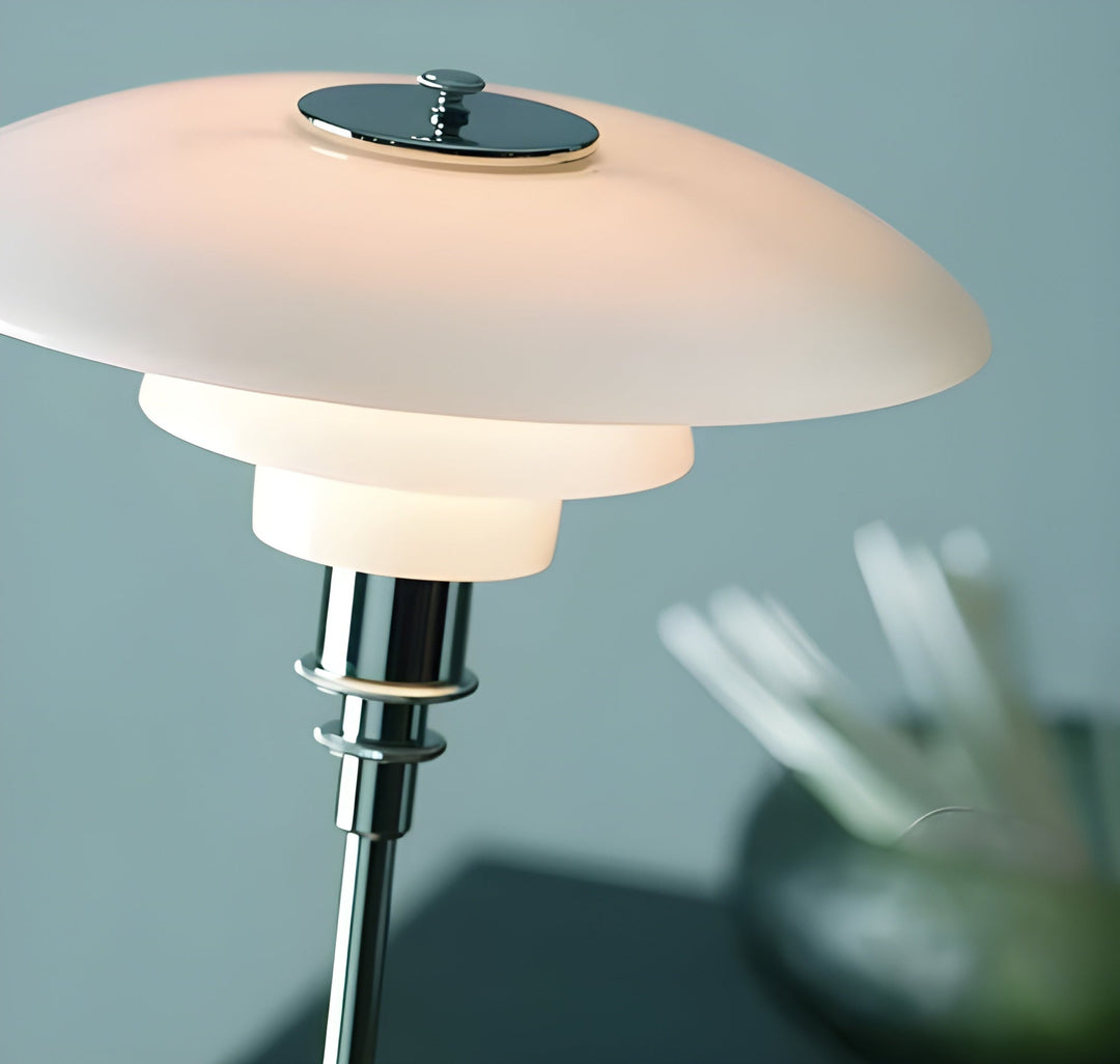 NordiGlow LED Table Lamp – Elegant glass design in Nordic style, dimmable lighting for office, living room or bedroom | Kalsten