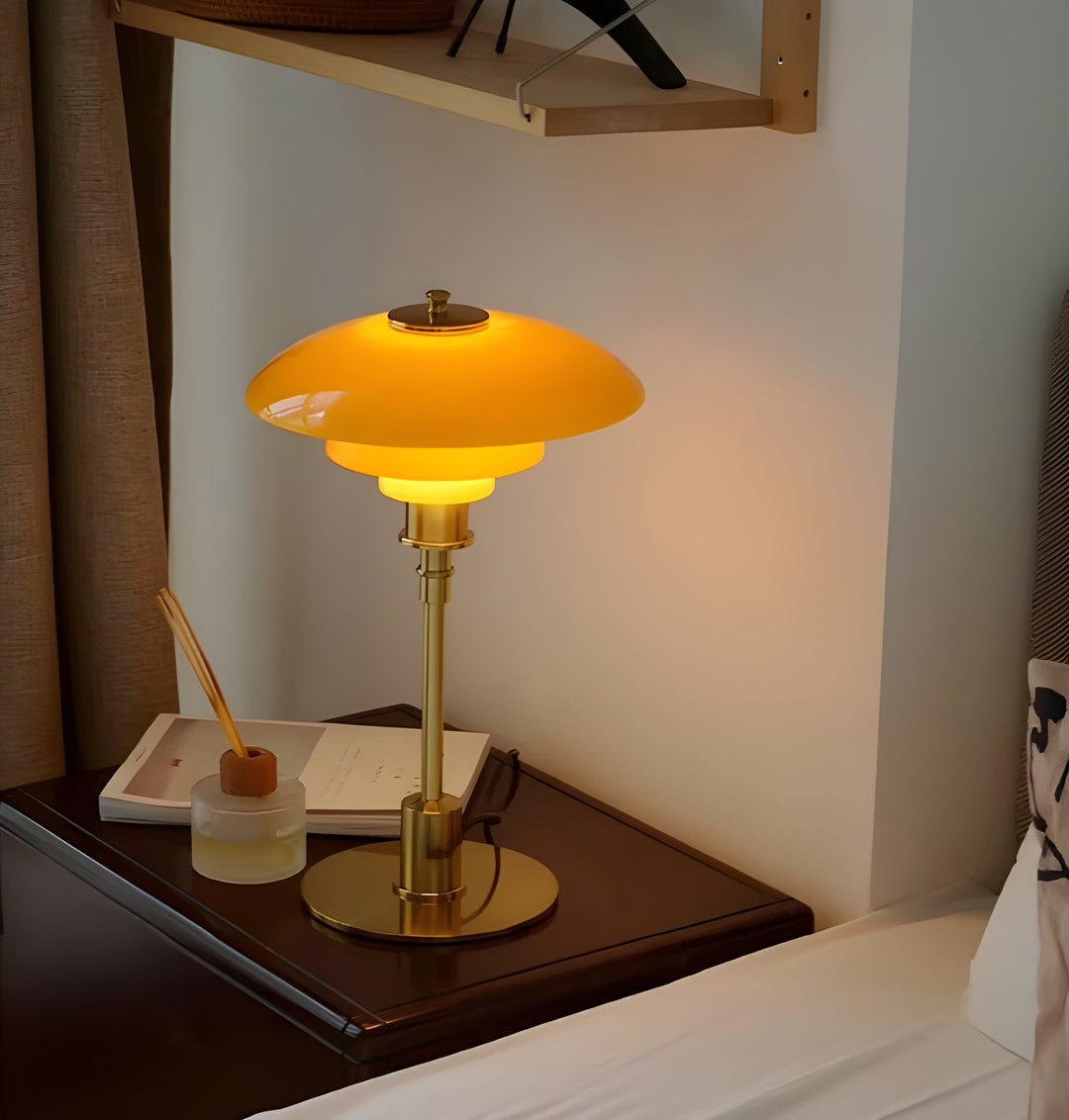 NordiGlow LED Table Lamp – Elegant glass design in Nordic style, dimmable lighting for office, living room or bedroom | Kalsten