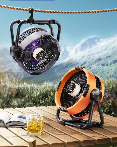 Riley 3-in-1 Camping Fan with LED and Powerbank – 20,000mAh Outdoor Fan with Hook & Remote Control | Kalsten