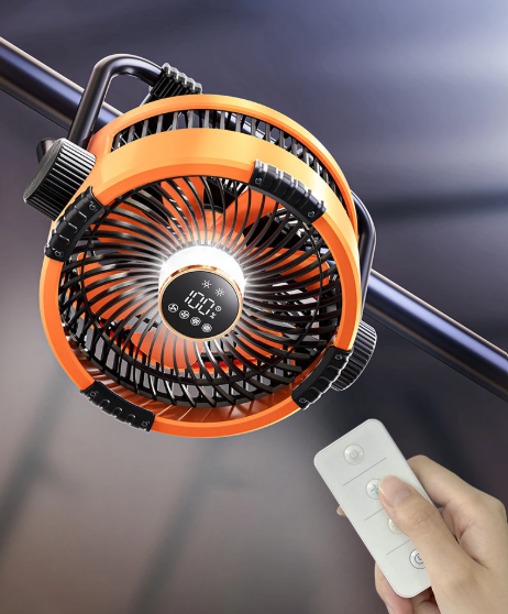 Riley 3-in-1 Camping Fan with LED and Powerbank – 20,000mAh Outdoor Fan with Hook & Remote Control | Kalsten