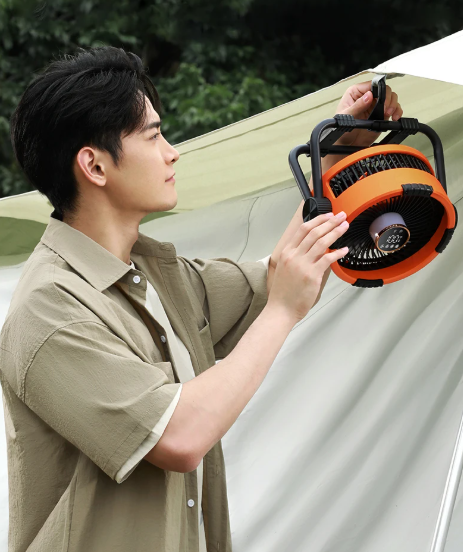 Riley 3-in-1 Camping Fan with LED and Powerbank – 20,000mAh Outdoor Fan with Hook & Remote Control | Kalsten