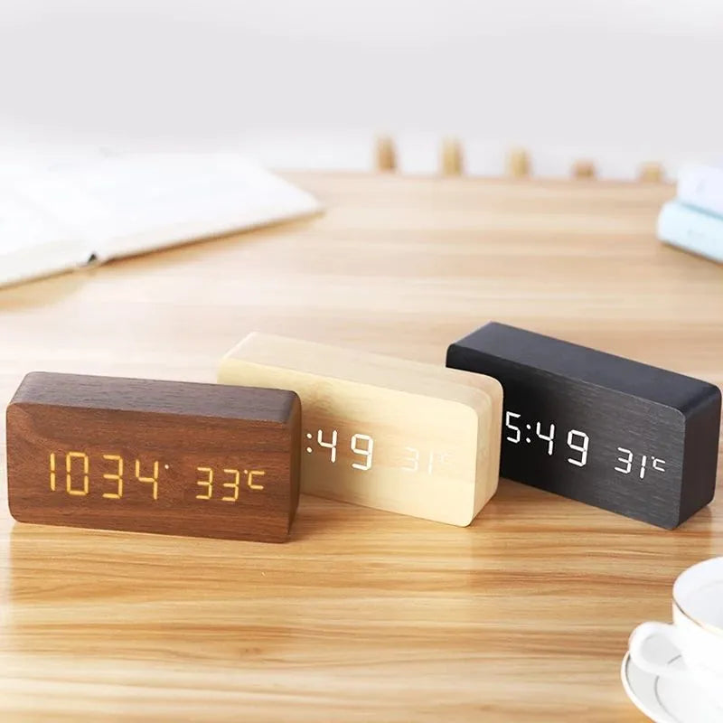 LED Digital Alarm Clock with Temperature