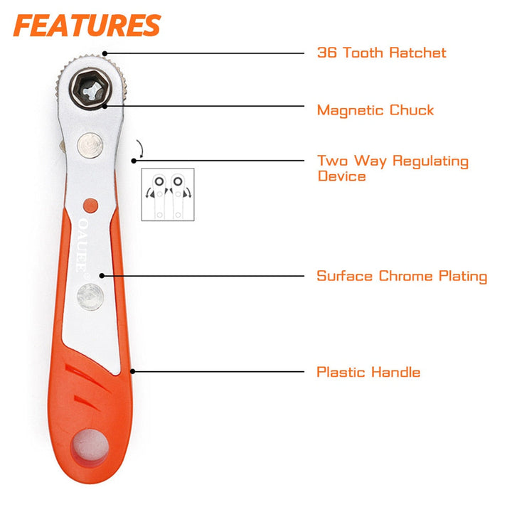 Mini Quick Hexagon Ratchet Wrench Tool | Kalsten