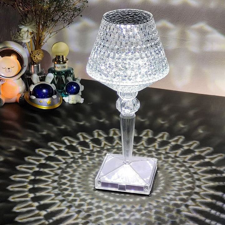 Diamond Glow Rechargeable Crystal Table Lamp | Kalsten