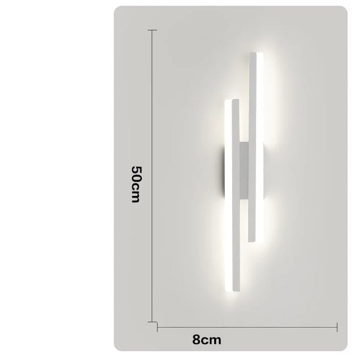 Modern LED Wall Lamp with Copper Line Pipe and Acrylic Lampshade | Kalsten