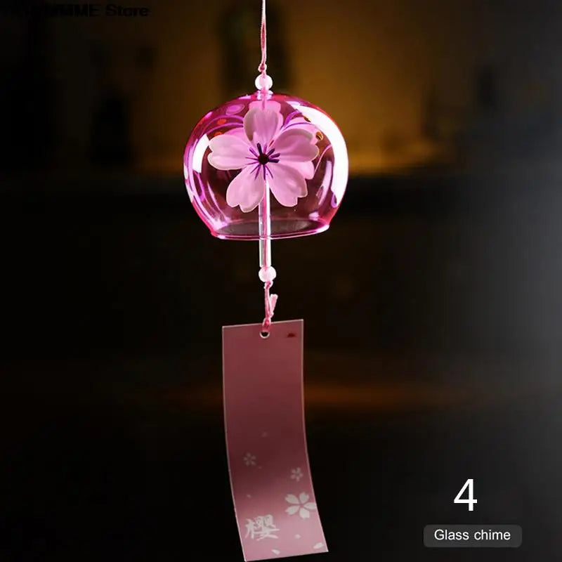 Kalsten | Yumeko Glass Wind Chime | Japanese Style | Handcrafted | Clear Sound | Decorative Pendant