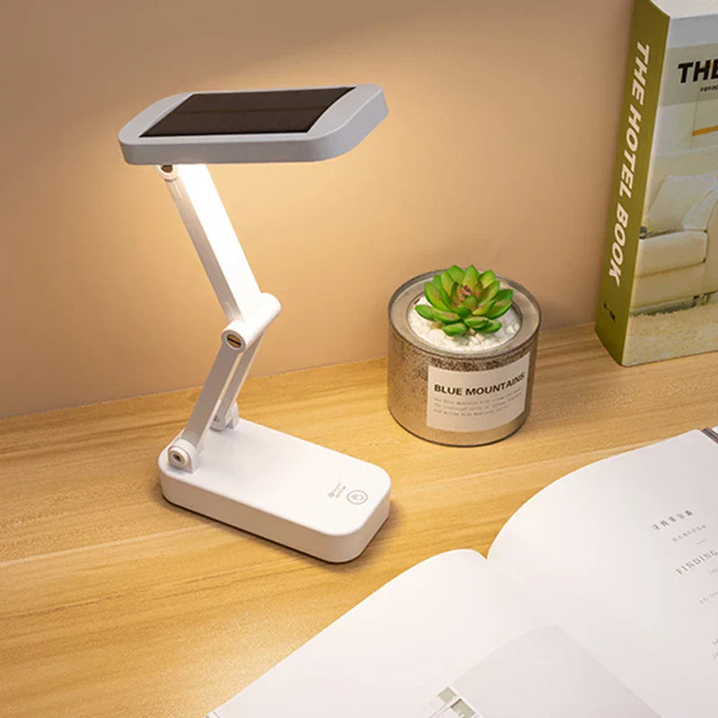Solar LED Table Lamp | Foldable & Dimmable | USB Rechargeable | Eye-Friendly & Modern | Noxord