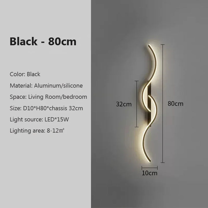 Modern LED Wall Lamp – Smart Remote-Controlled Sconce for Bedroom, Living Room, and Staircase | Kalsten