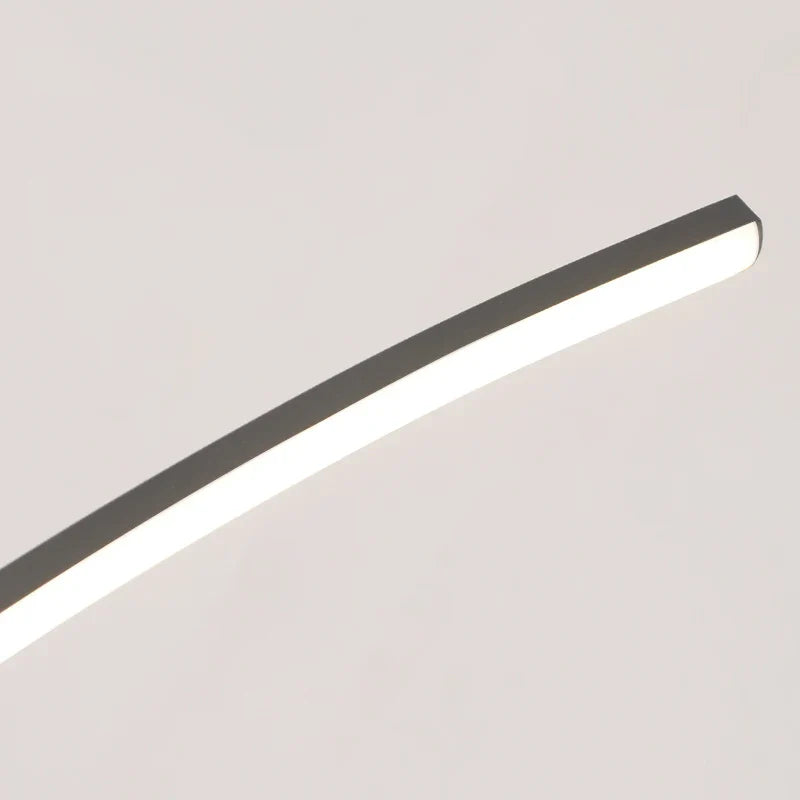 Modern Contemporary LED Dining Room Pendant Light | Sleek Arc Hanging Lamp, Adjustable Brightness | Kalsten