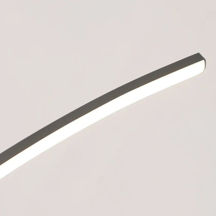 Modern Contemporary LED Dining Room Pendant Light | Sleek Arc Hanging Lamp, Adjustable Brightness | Kalsten