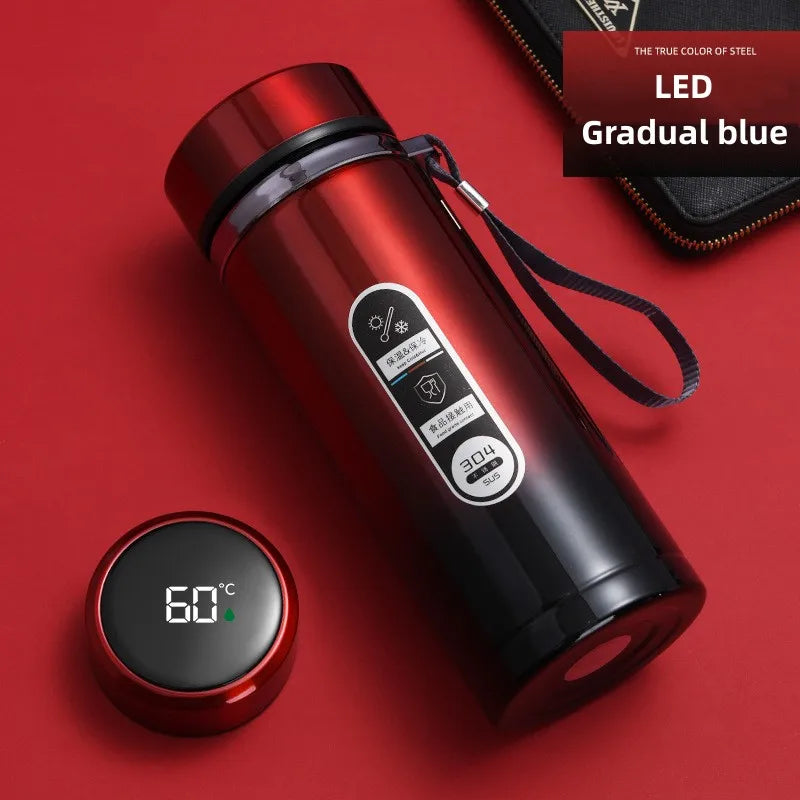 TempraBottle – Smart Thermos Bottle with LED Temperature Display (800ml–1L) | Kalsten
