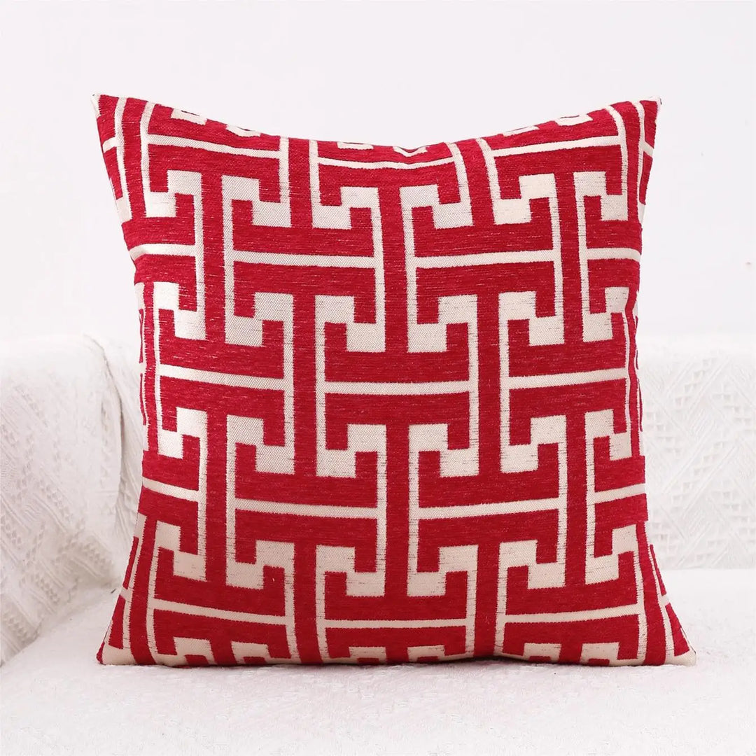 Striped cushion cover in country house style – Decorative sofa cover for living room and couch | Noxord