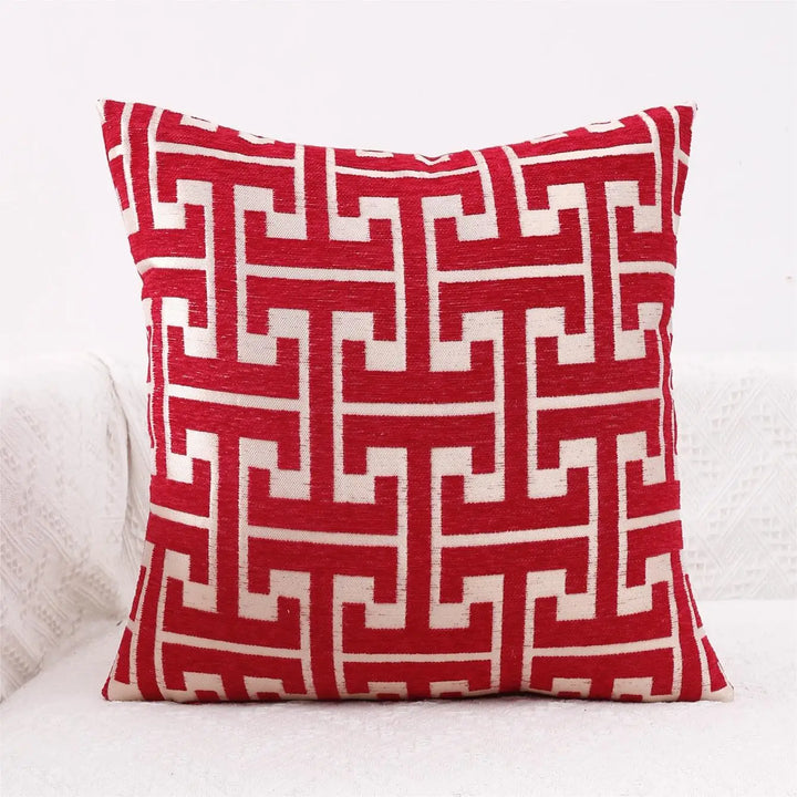 Striped cushion cover in country house style – Decorative sofa cover for living room and couch | Noxord
