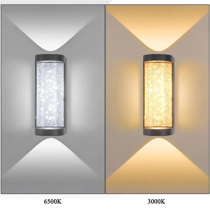 Modern Waterproof LED Outdoor Wall Lamp – Crystal Wall Sconce for Garden, Patio, and Doorway Lighting | Kalsten