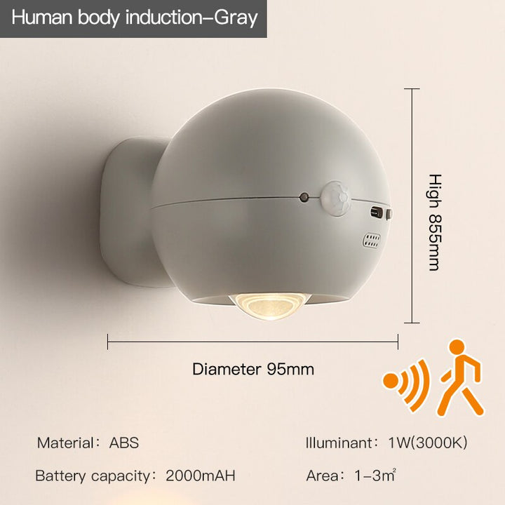 Eye Project Motion Sensor Rechargeable Wall Lamp | Noxord