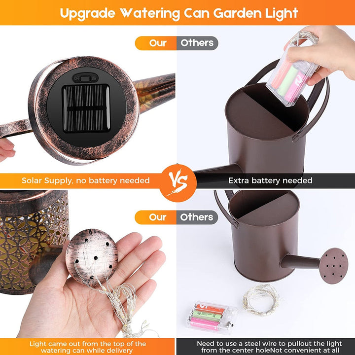 Garden Watering Solar-Powered Can Patio Light | Noxord
