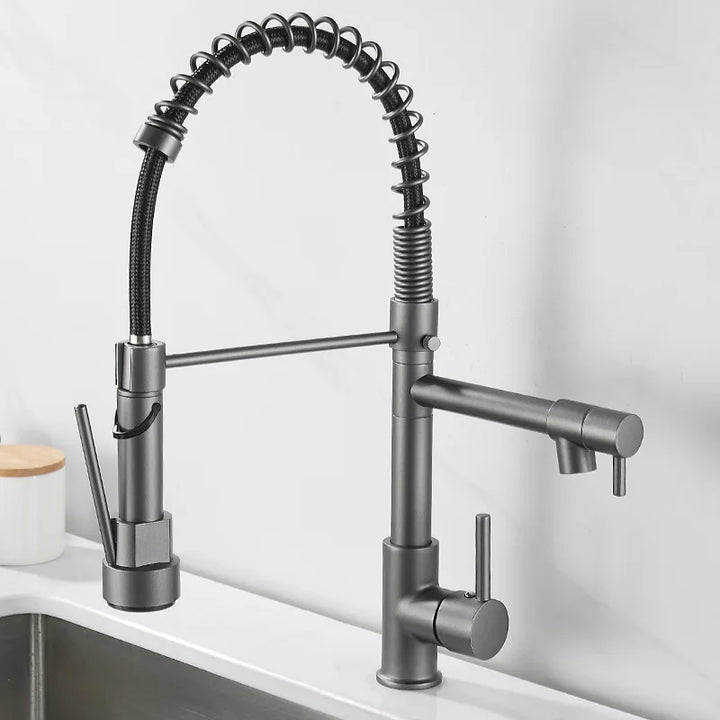 Faucet with Double Outlet – High-Quality Faucet for Flexible Washing, Easy Installation, Ideal for Modern Kitchens, Swiveling and Durable | Kalsten