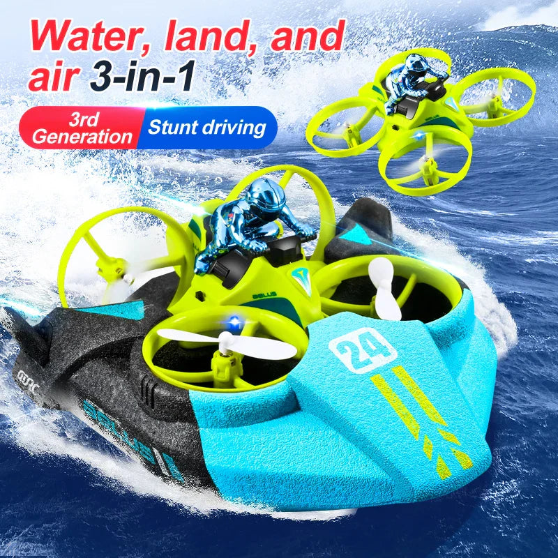 Kalsten | RC 3 in 1 Sea Land And Air Flying Boat Car Toy