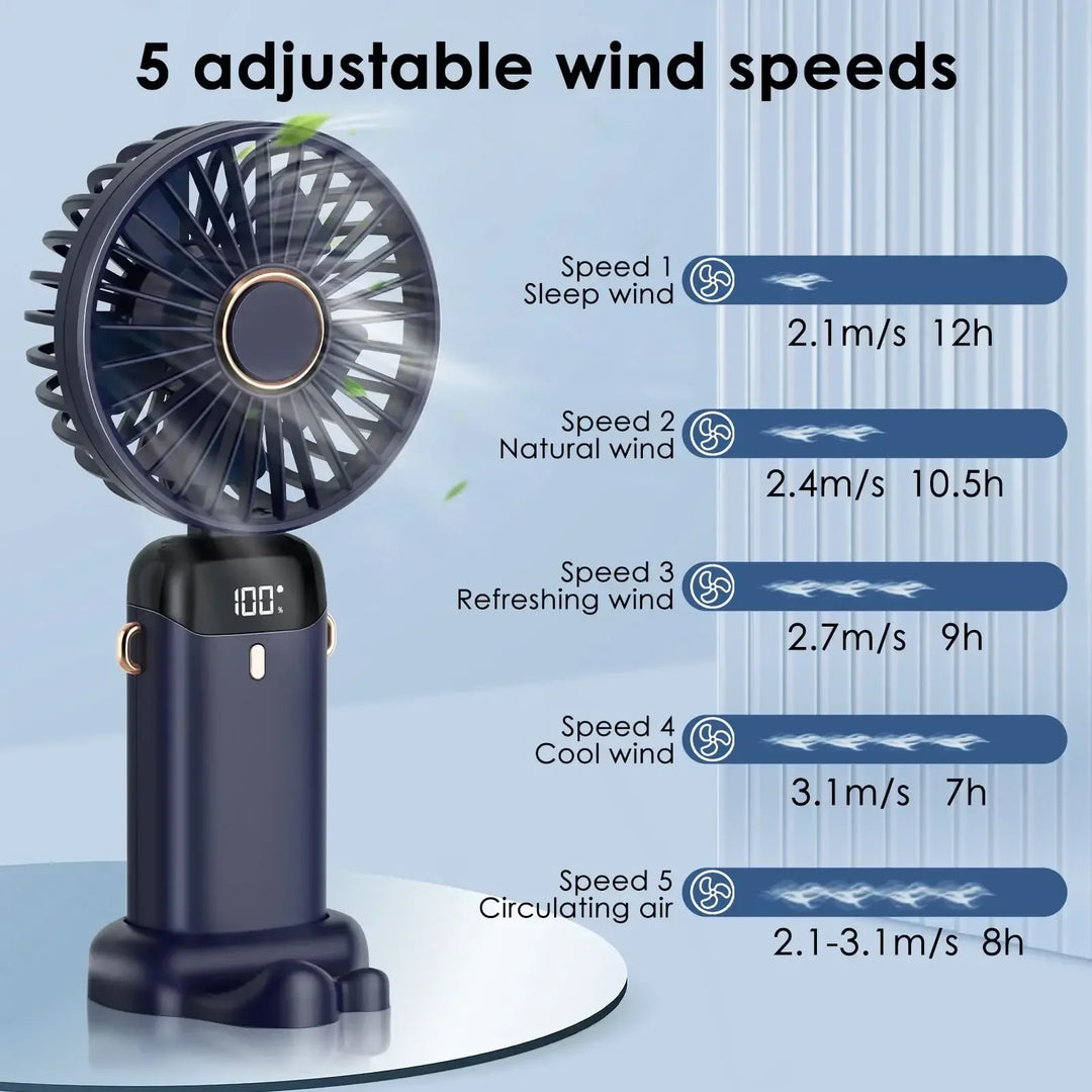 Electric Fan Portable Air Conditioner Mini Cooler Rechargeable Neck Fans for Home Free Shipping Hand Usb Conditioning Blades | Kalsten
